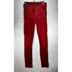 Citizens of Humanity Avedon LowRise Skinny Leg Red Velvet Corduroy Pant Size 24